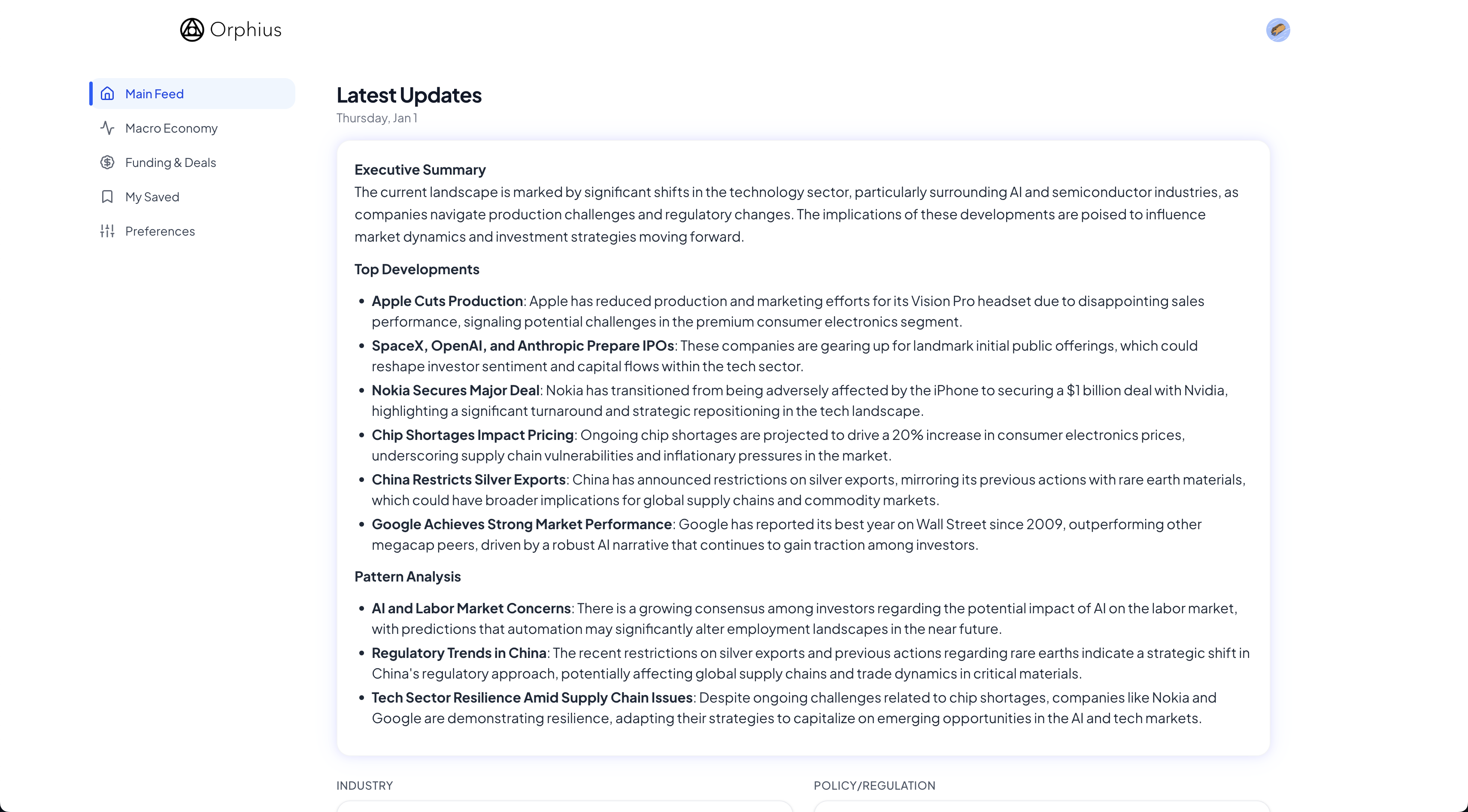 Orphius product demo preview